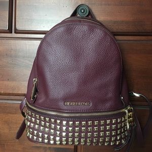 Michael Kors backpack merlot wine gold perfect
