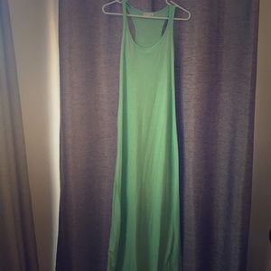 Green maxi dress
