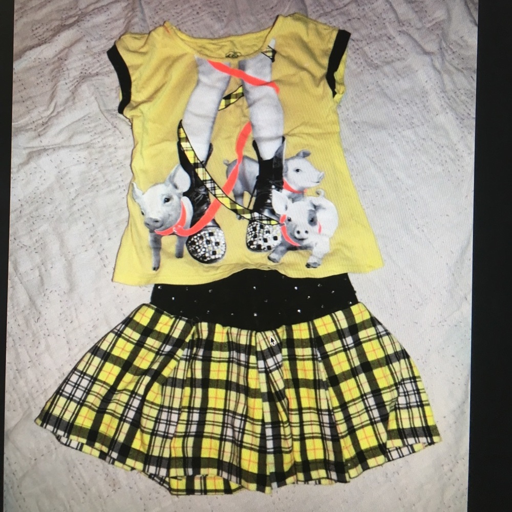 Girls Youth size 10 skirt & shirt outfit