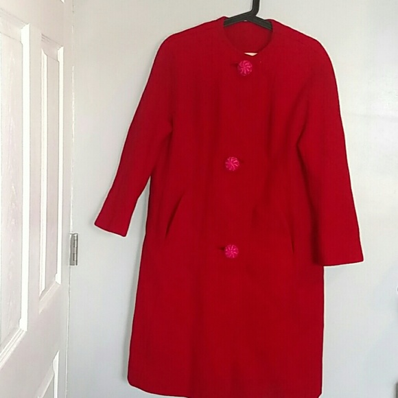 Vintage Jackets & Blazers - Vintage Joseph Stein - Pierre Crillon- Red Coat