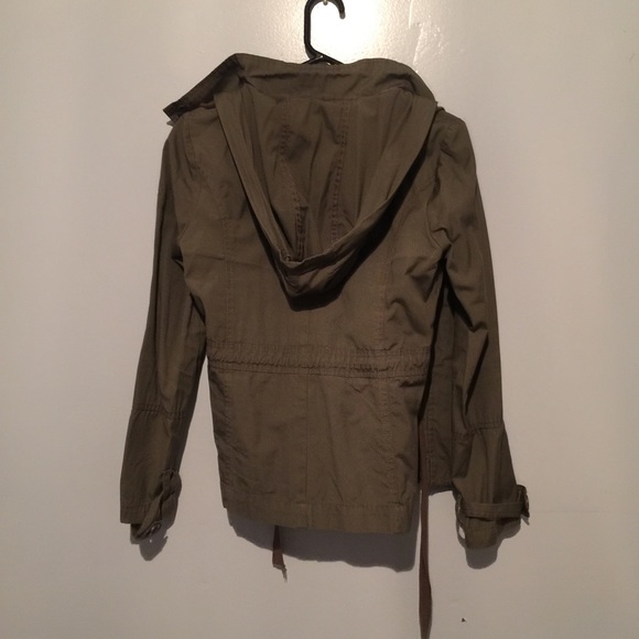 Hooded army green utility jacket - Picture 2 of 2