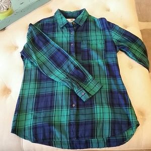 Old Navy Plaid Boyfriend button-down Med.