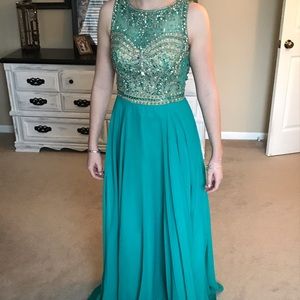 Turquoise prom dress