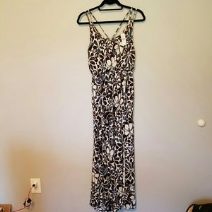 Loft maxi dress w floral print nwt