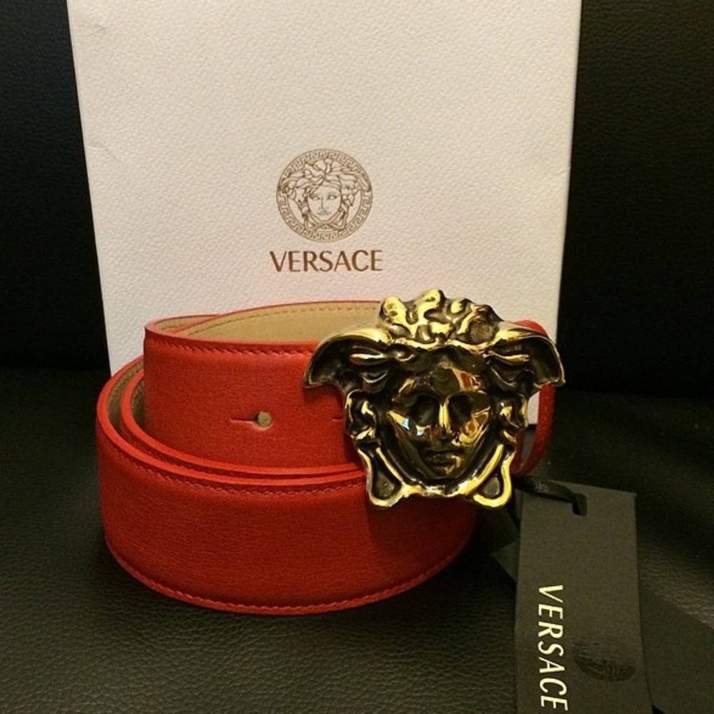 Red Versace belt