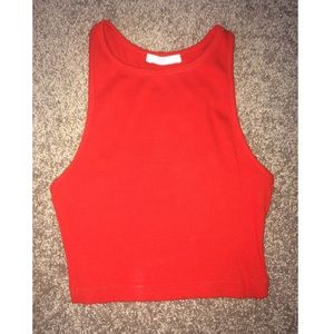 Red crop top from Zara