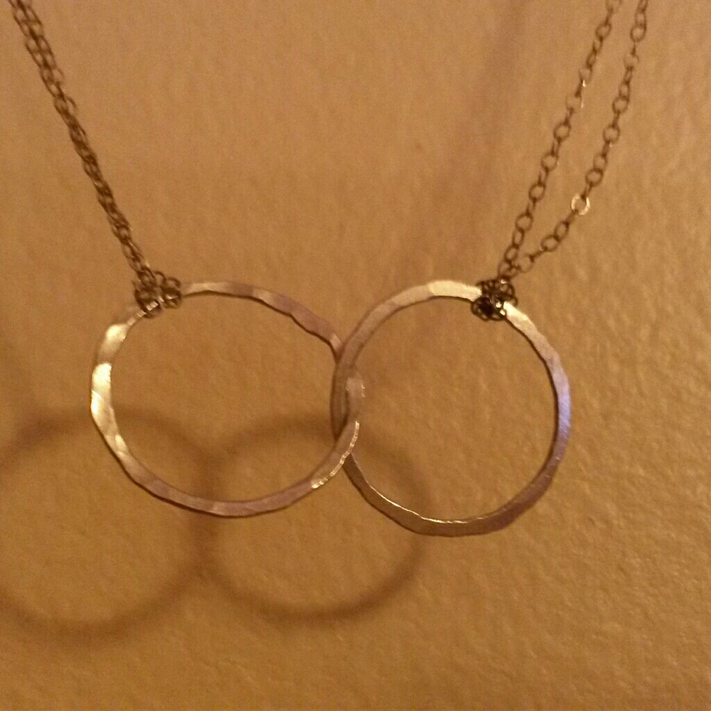 Handmade sterling rings necklace