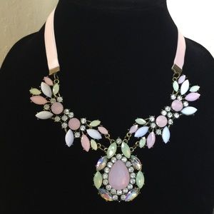 Pastel Crystal Statement Bib Necklace Pastel Crystal Statement Bib Necklace