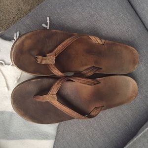 RAINBOW Leather Flip Flops