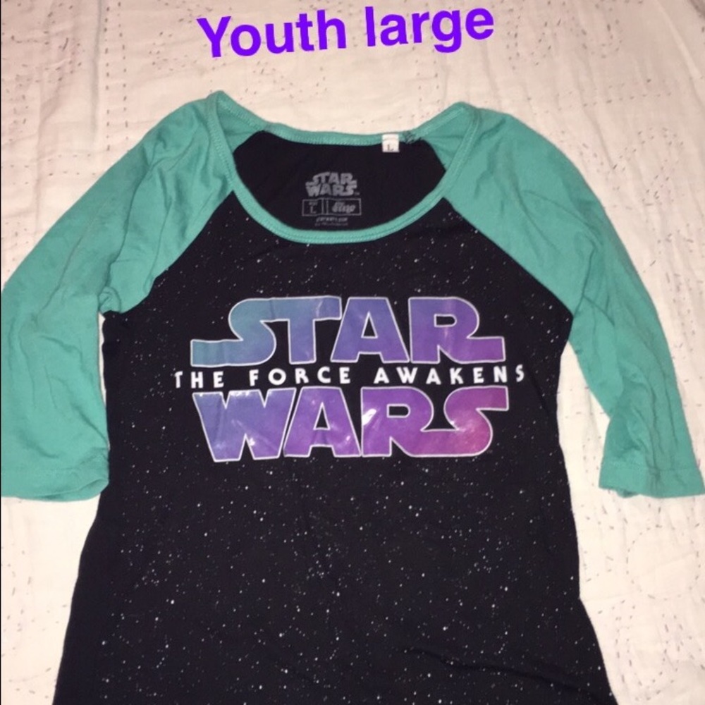 Girls youth 12/Large Star Wars 3/4 sleeve shirt.