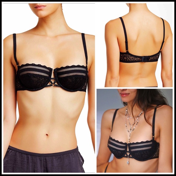 FREE PEOPLE Black Crochet Lace Bra - Picture 2 of 6