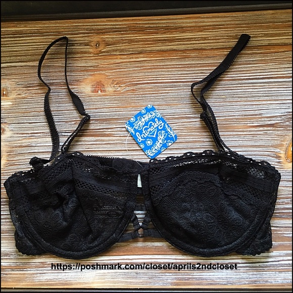 FREE PEOPLE Black Crochet Lace Bra - Picture 3 of 6
