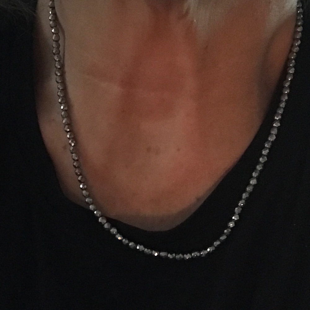 STERLING SILVER DIAMOND 💎 CUT NECKLACE INDIA NWT