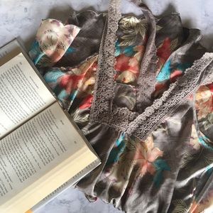 Anthropologie Eloise silk romper