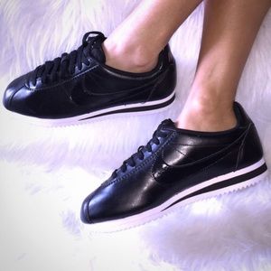 Nike Cortez Patent Black and Rose Gold
