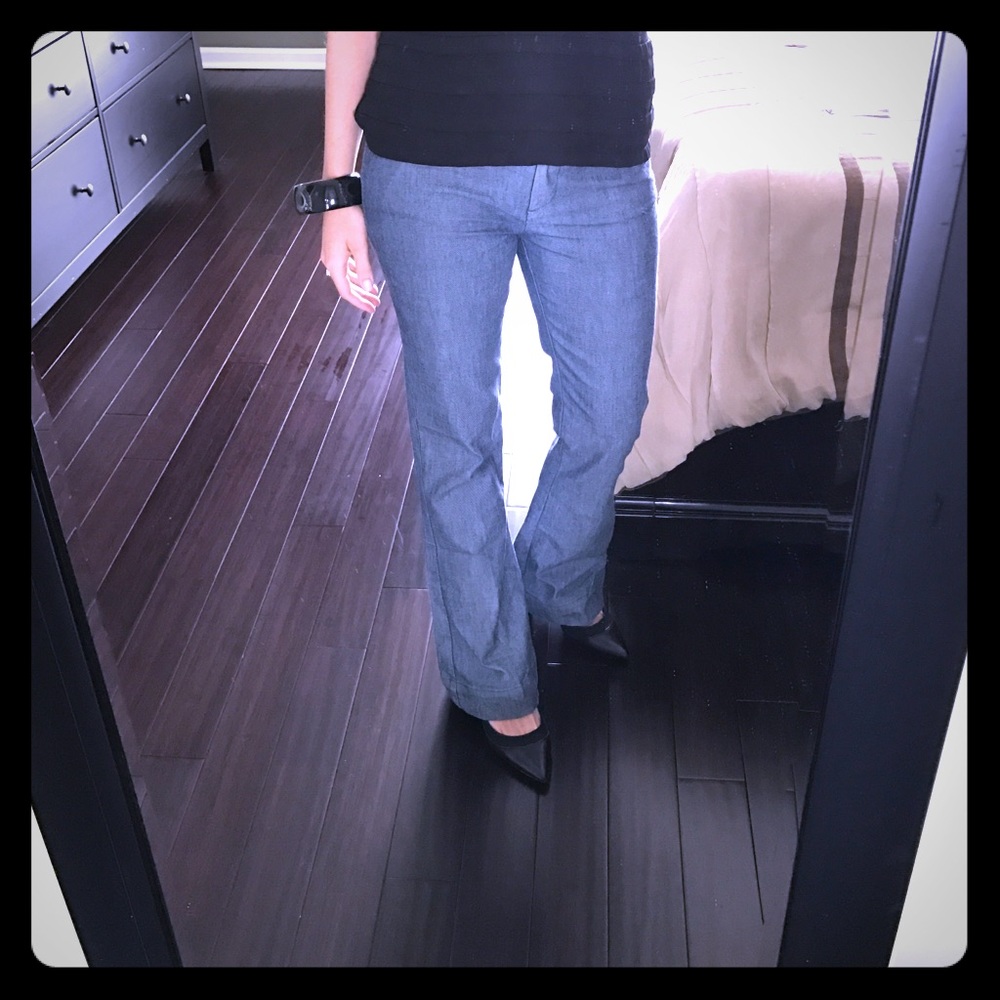 Denim-like dress pants
