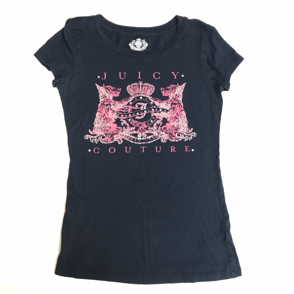 JUICY COUTURE Rhinestone Embellished Tshirt