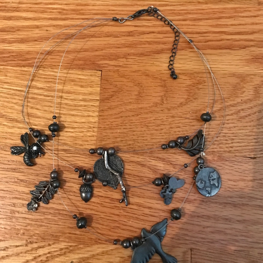 3 layer necklace with charms - Picture 2 of 2