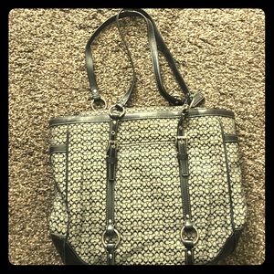 Coach Black/Grey Tote Bag