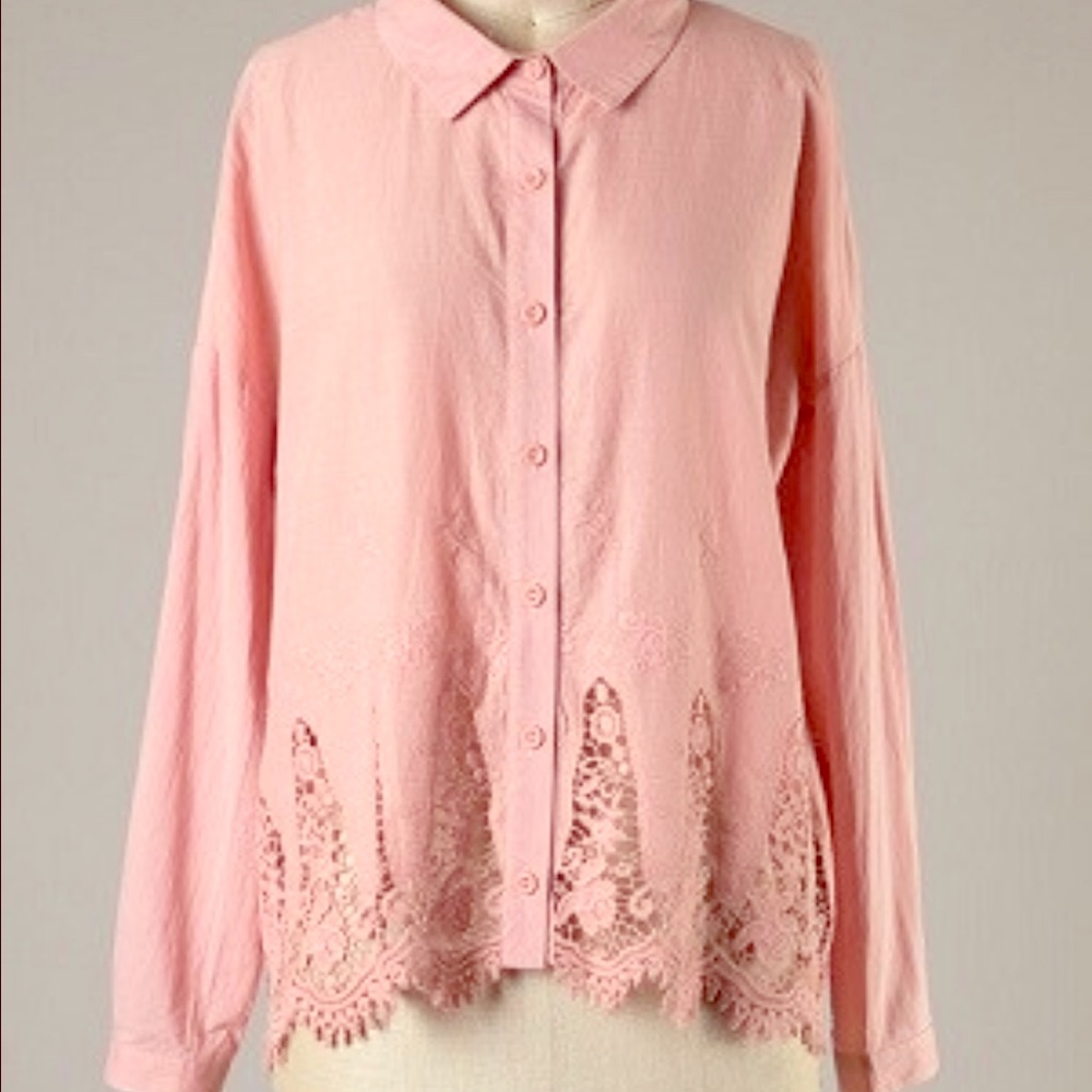 Laced Boxy Blouse