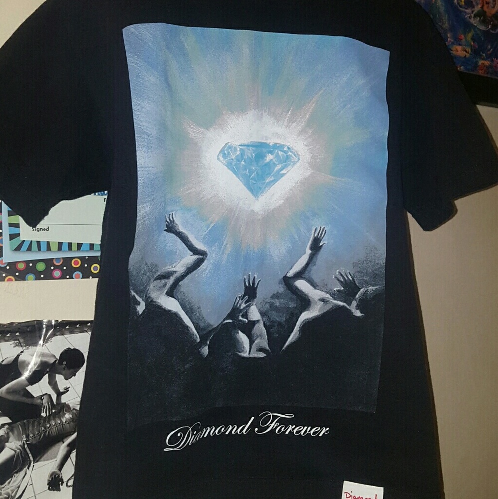 Male Diamond Supply Co. Black Graphic Tee
