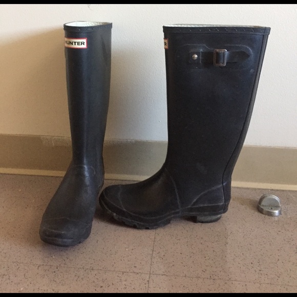 Hunter black tall boots women's size US7 - Picture 2 of 4