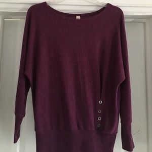 Purple Shirt with Button Detail