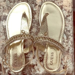 Gold Guess Sandals