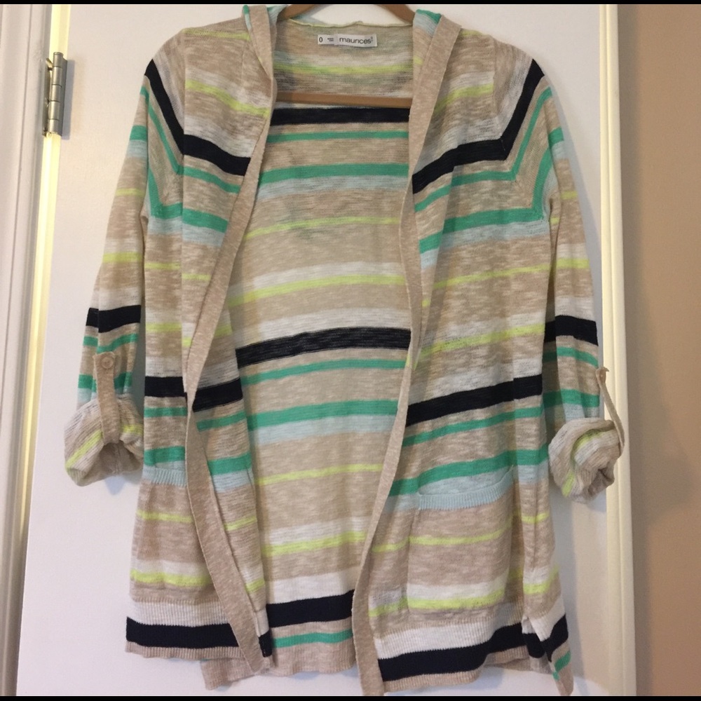 Maurice's striped light knit cardigan
