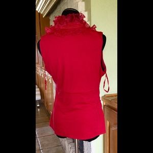 White House black marker red blouse