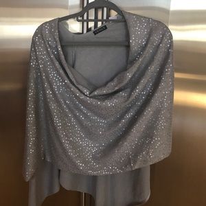 Gray sequin topper/poncho