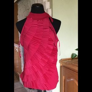 White House black market red blouse