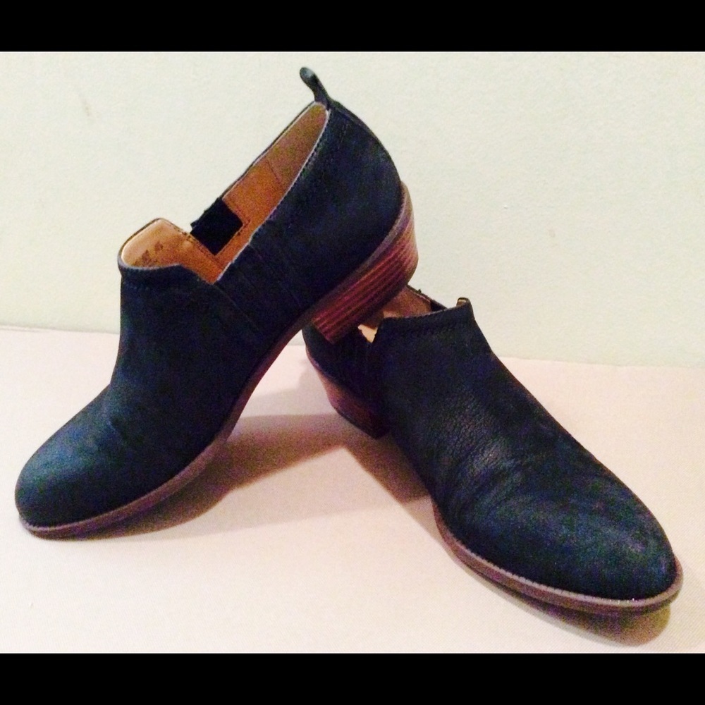 Black & Brown Leather Booties Loafers