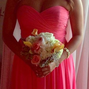 Pink flowly Formal Gown - size 8/10