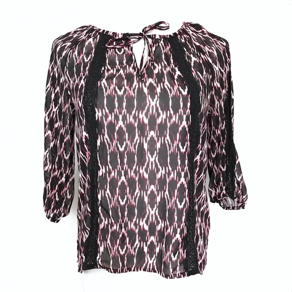 Express Sheer Long Sleeve Top - Picture 1 of 5