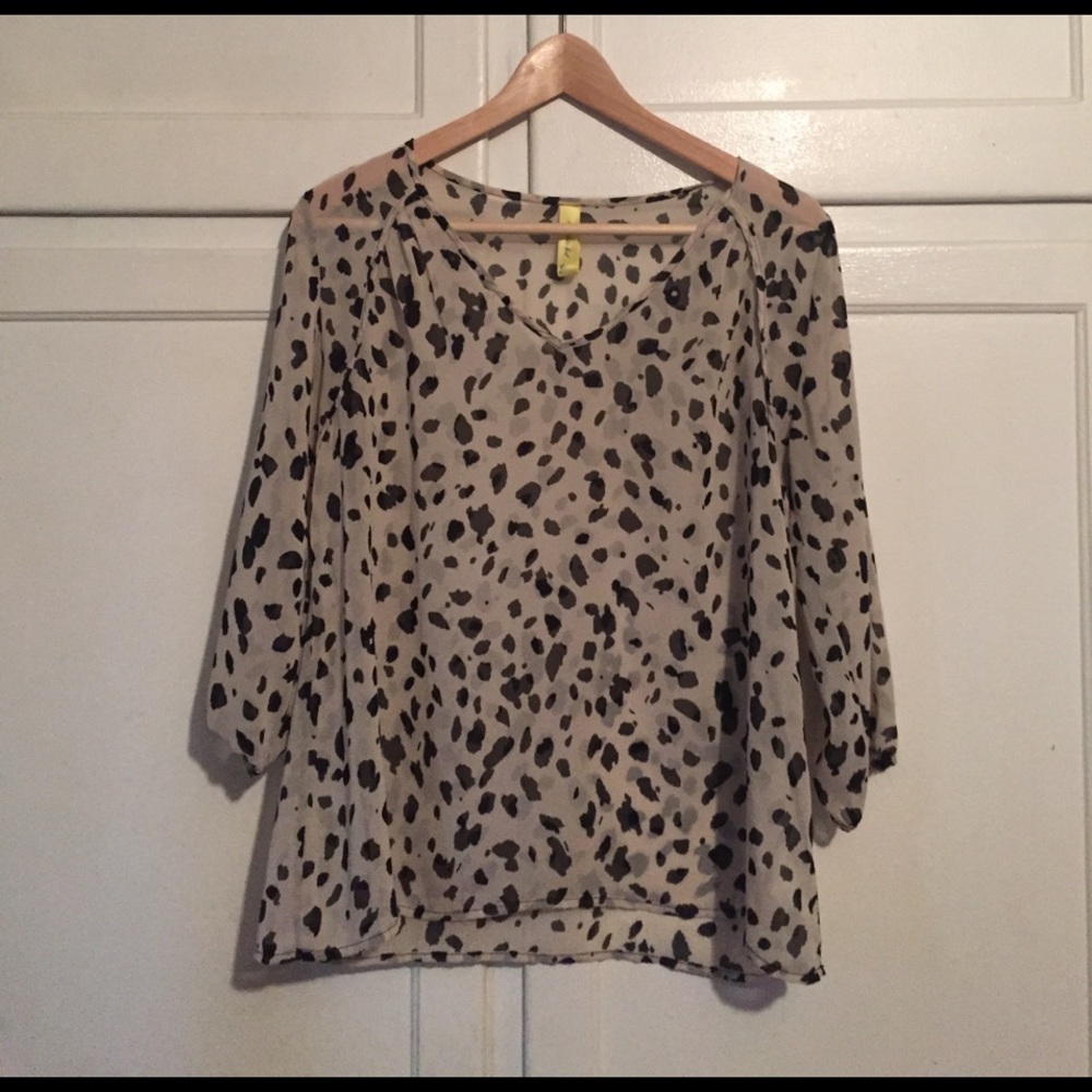 Dalmatian Print Sheer blouse
