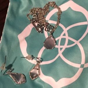 Kendra Scott Slate earrings & necklace