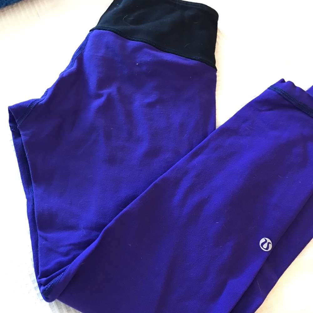 Wunder under purple pants.