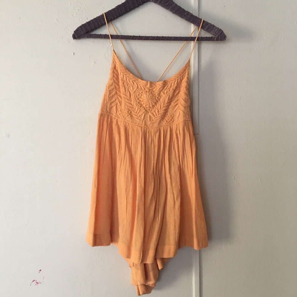 FREE PEOPLE embroidered asymmetrical summer dress