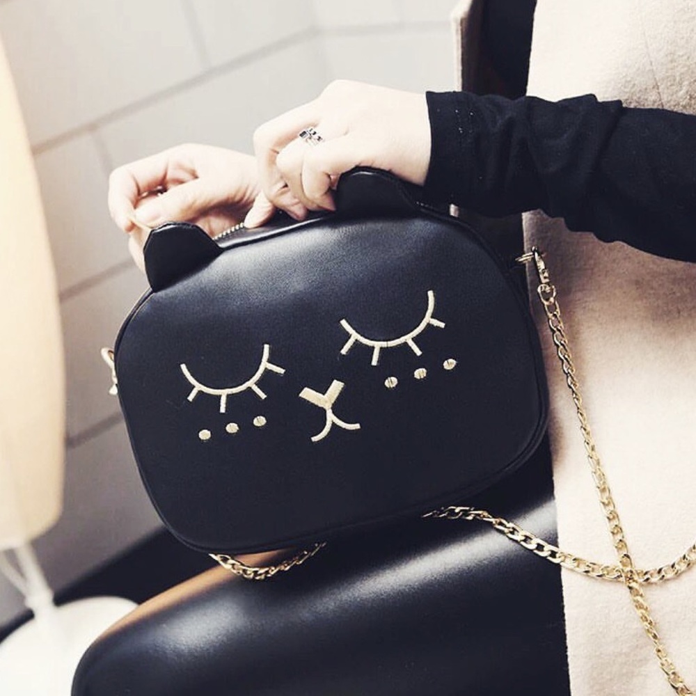Black cat crossbody