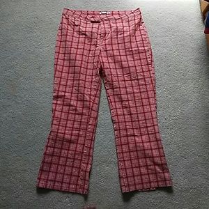 Pink plaid capris