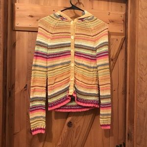 Anthropologie Striped Knit Hoodie by Moth