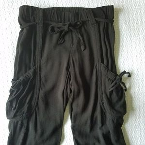 Girls black soft pants