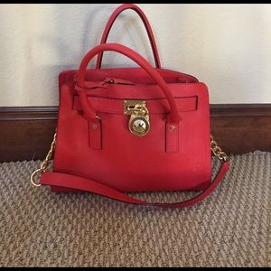 Red Michael Kors purse
