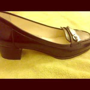 New Michael Kors Black Leather Lainey Mid Loafer