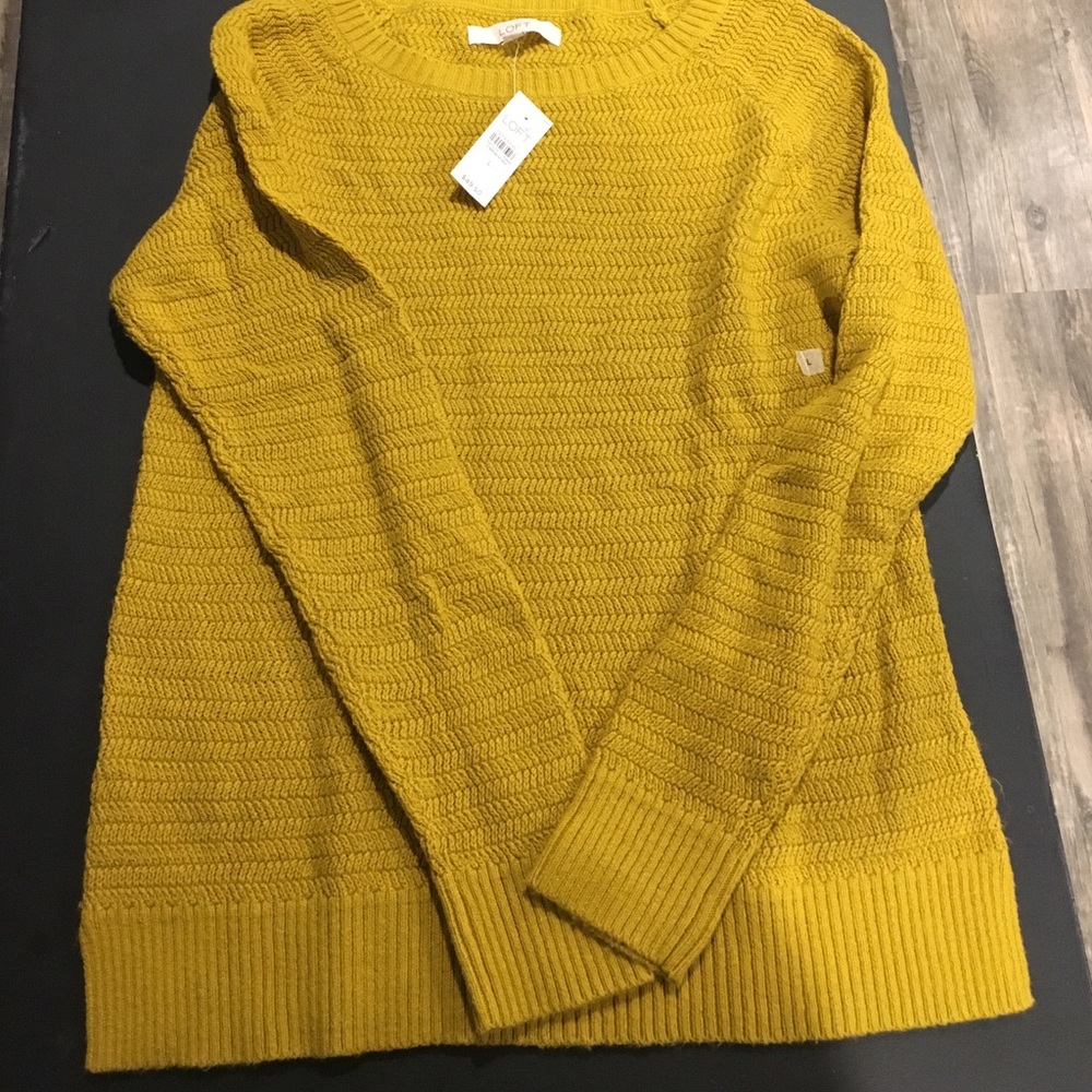 Loft New mustard colored sweater