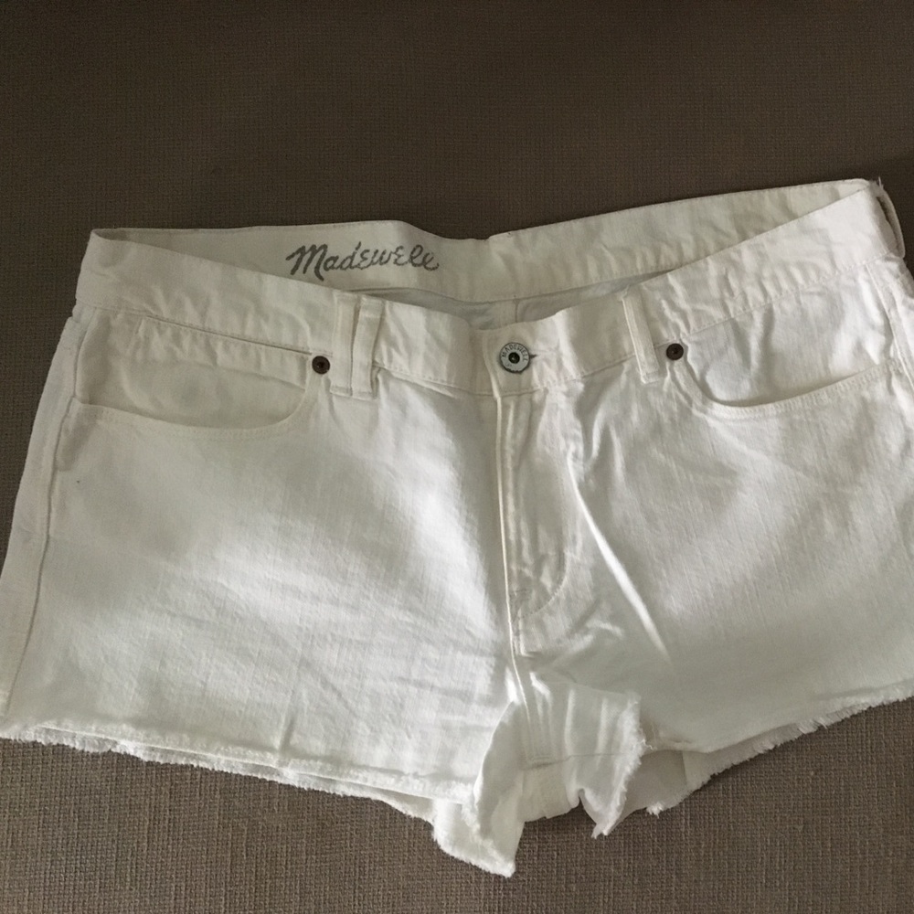 Madewell White Denim Shorts