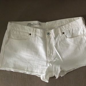 Madewell White Denim Shorts