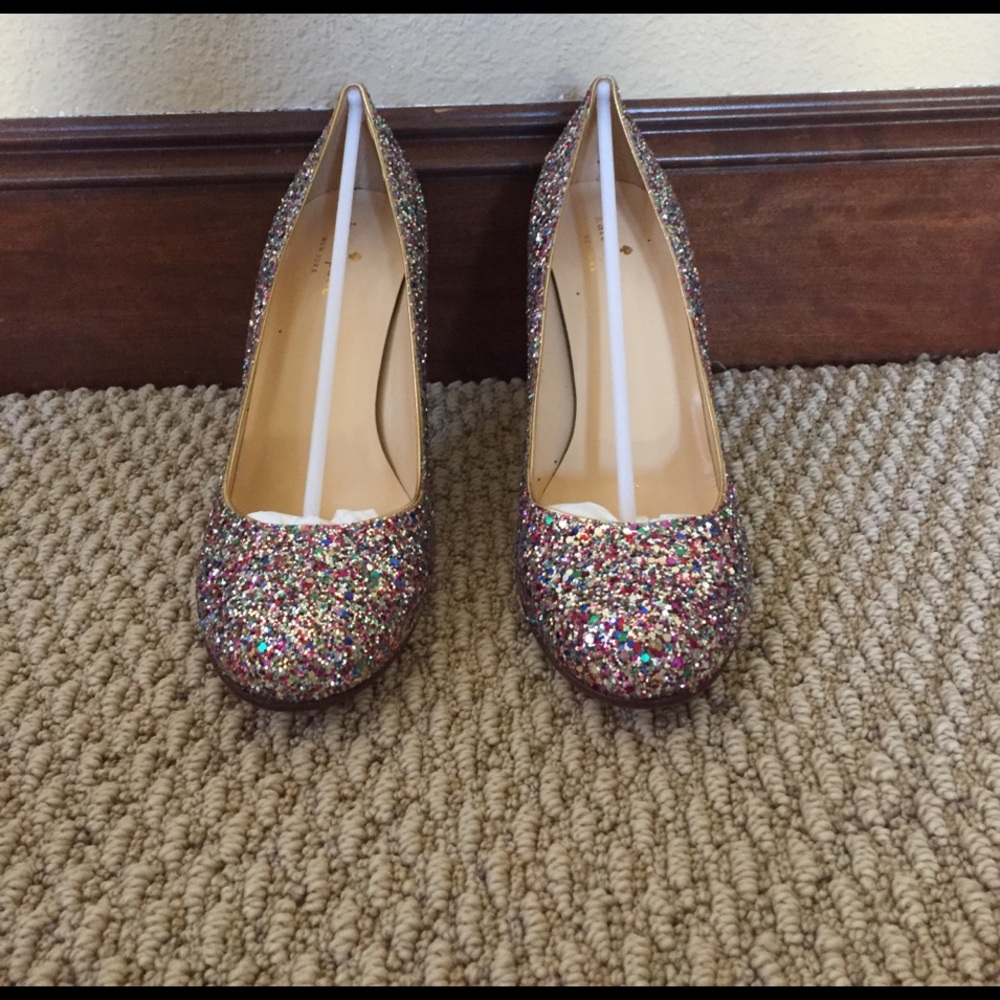 Glitter heels by Kate Spade