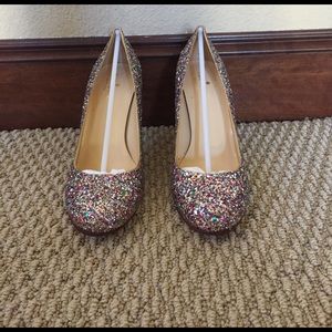 Glitter heels by Kate Spade